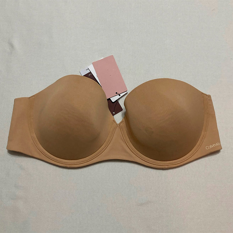 NWD Calvin Klein Strapless Convertible Push-Up Bra Beige 38C