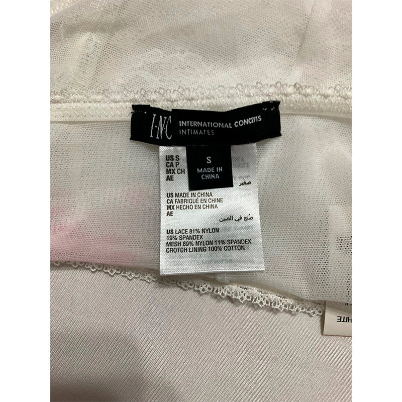 NWD INC Cheeky Lace Brief Underwear White S