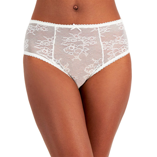 NWD INC Cheeky Lace Brief Underwear White S