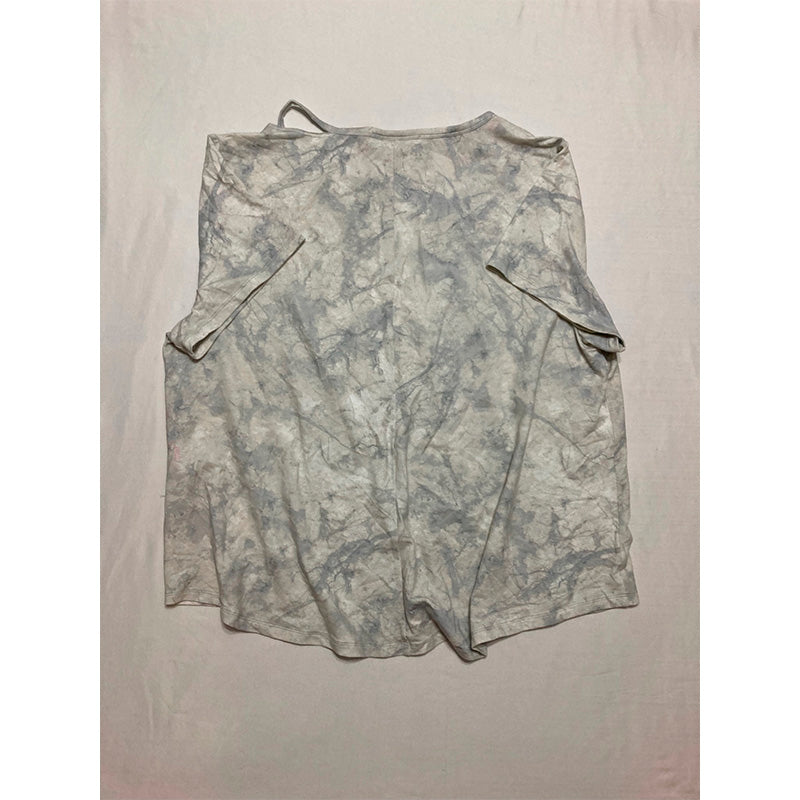 NWD Style Not Size Short Sleeve Neckline Cutout T-Shirt Multicolor 3X