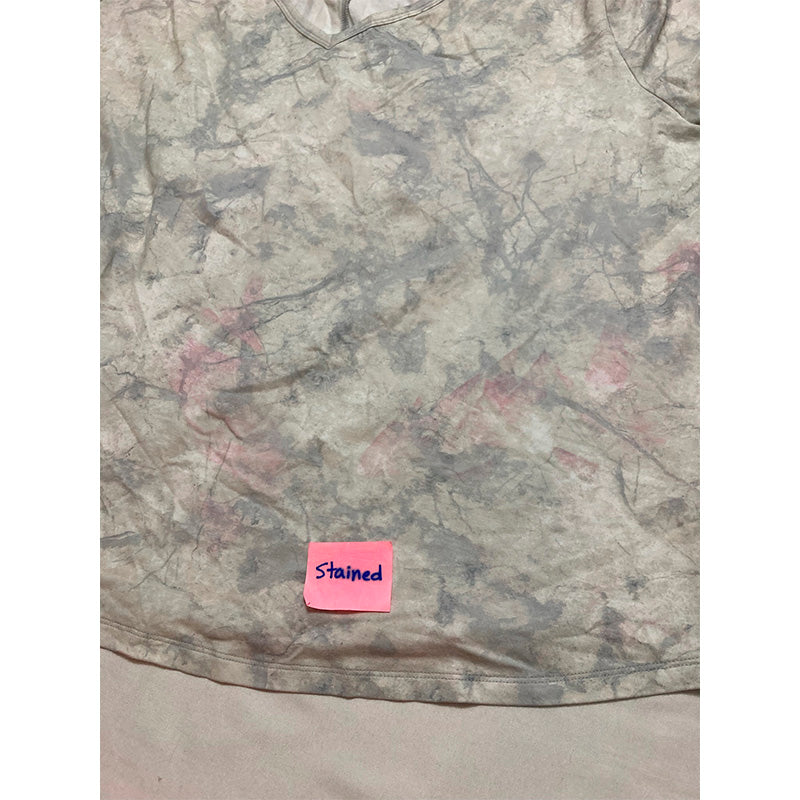 NWD Style Not Size Short Sleeve Neckline Cutout T-Shirt Multicolor 3X