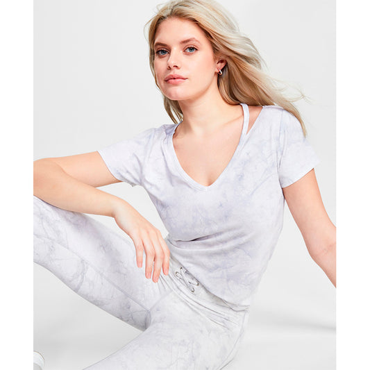 NWD Style Not Size Short Sleeve Neckline Cutout T-Shirt Multicolor 3X