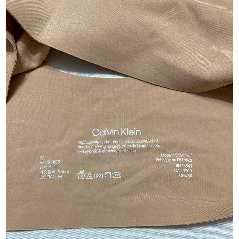 NWD Calvin Klein Invisibles Comfort Lightly Lined Seamless Beige M
