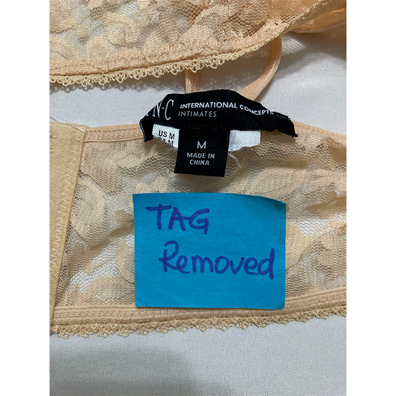 NWD INC  Floral Bralette Bra Nude M