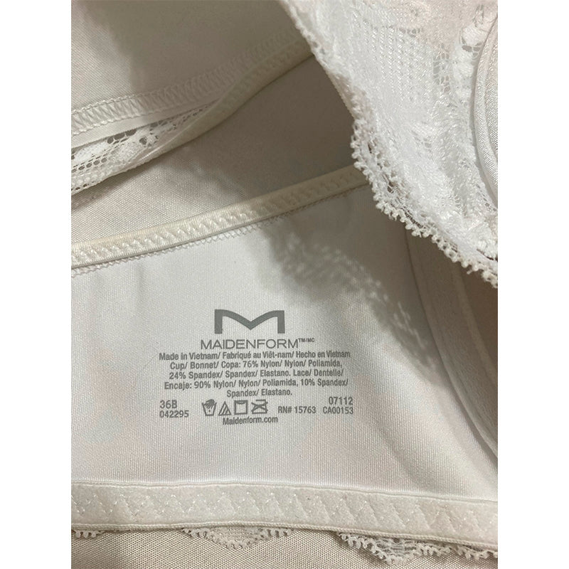 NWD Maidenform Fit Everyday Full Coverage Racerback Bra White 36B