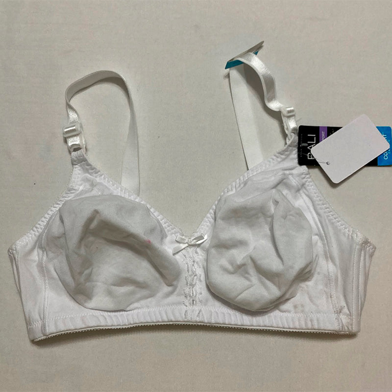 NWD Bali Double Support Cotton Stretch Wire-Free Bra White 38C