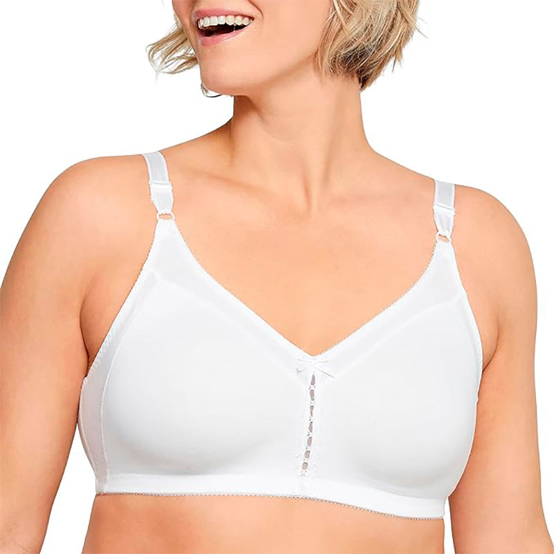 NWD Bali Double Support Cotton Stretch Wire-Free Bra White 38C
