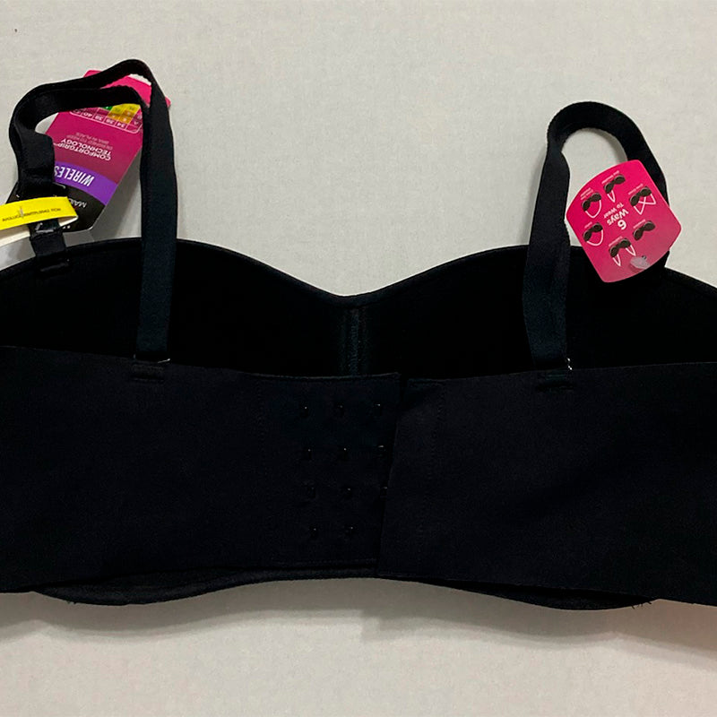 NWD Maidenform Pure Comfort Strapless Wireless Black M