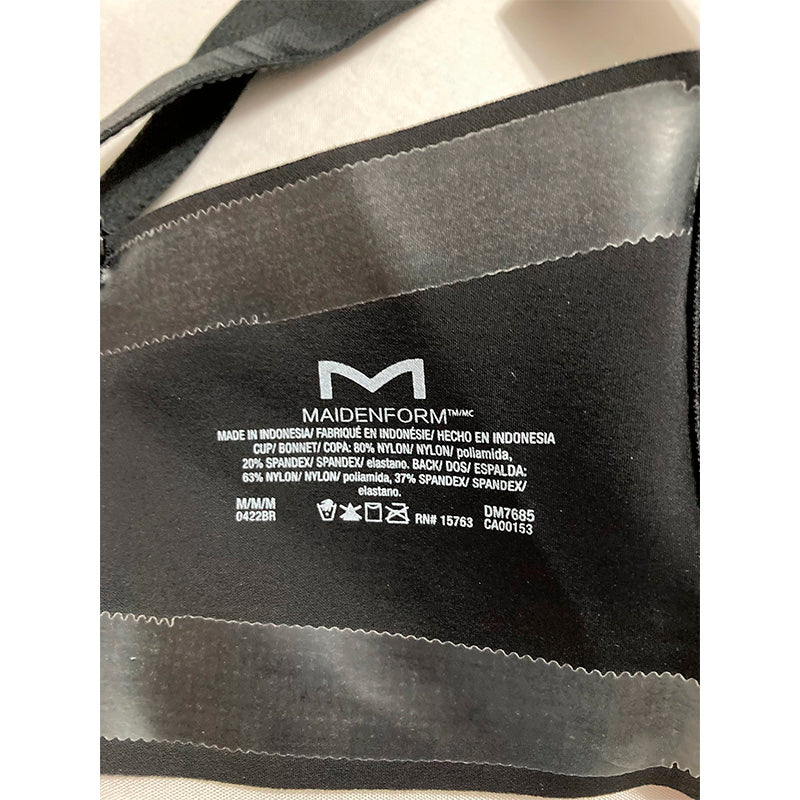 NWD Maidenform Pure Comfort Strapless Wireless Black M