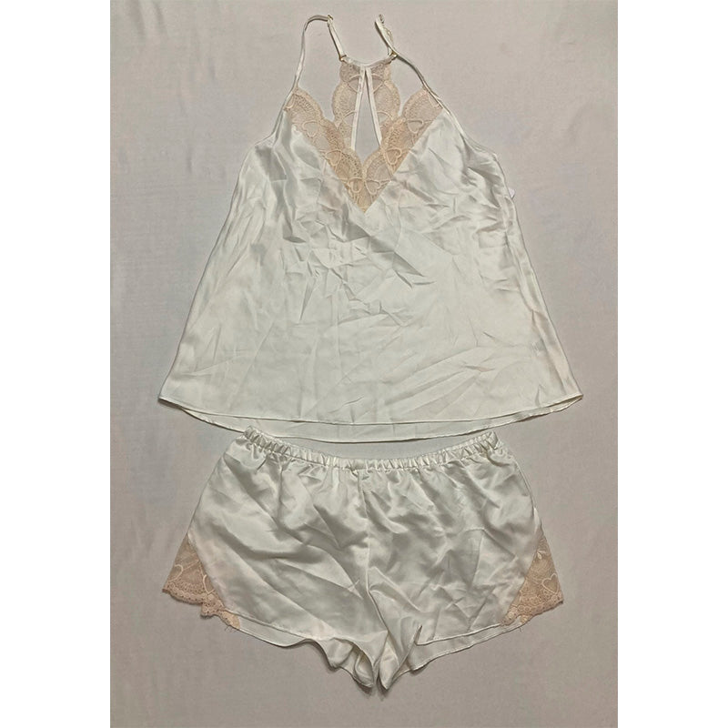 NWD Flora Nikrooz Kit Heart Lace Cami & Tap Shorts Pajama Set S