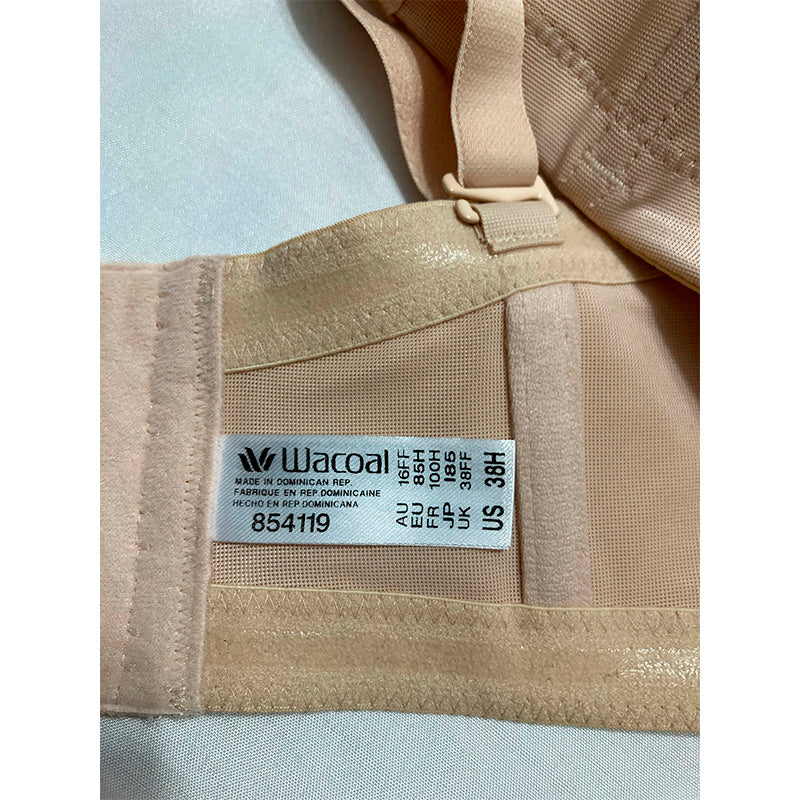 NWD Wacoal Full Busted Strapless Convertible Bra Sand 38H