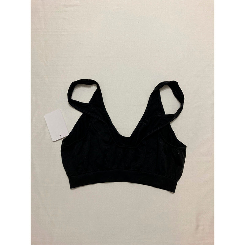 Bali Comfort Revolution Microfiber Crop Bra Black L