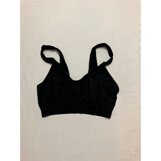 Bali Comfort Revolution Microfiber Crop Bra Black L