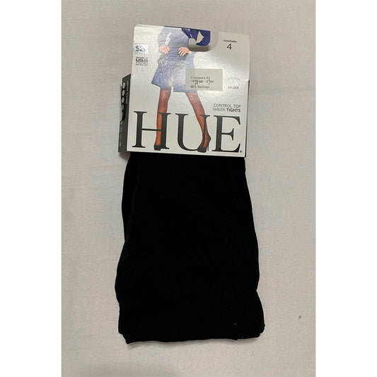 Hue Control Top Sheer Tights Black 4