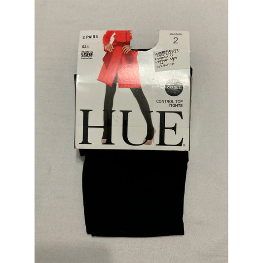 Hue Ultimate Opaque Control Top Tights 1 Pair Black 2