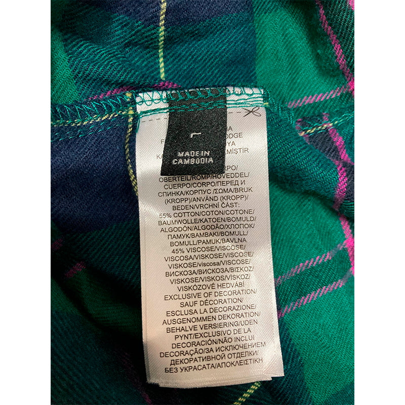 Unbranded Pajama Bottoms Plaid Multicolor L