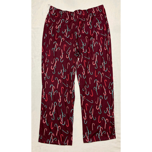 Charter Club Only Pajama Pants Waist Band Burgundy XL