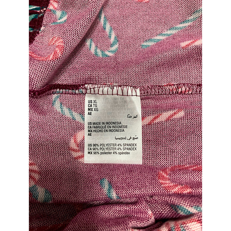 Charter Club Only Pajama Pants Waist Band Burgundy XL
