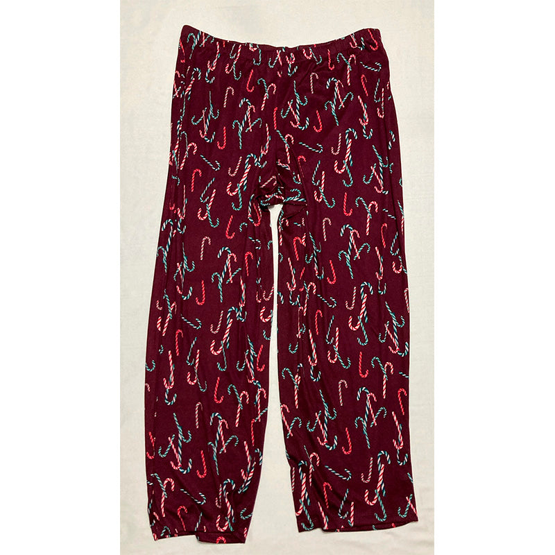 Charter Club Only Pajama Pants Waist Band Burgundy XL