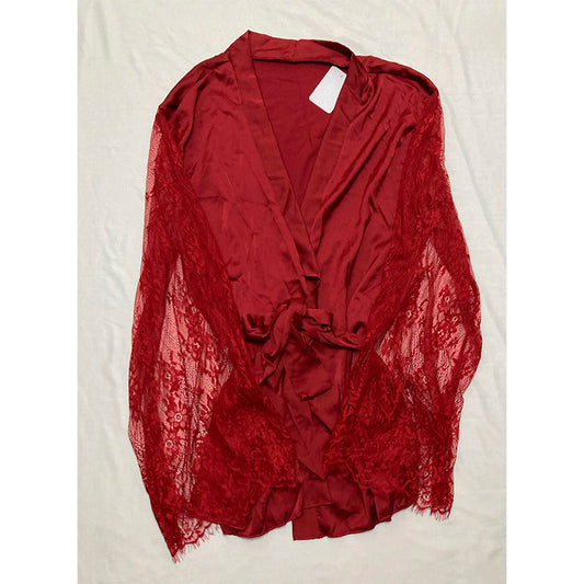 Oh La La Cheri Robe Lace Red L/XL