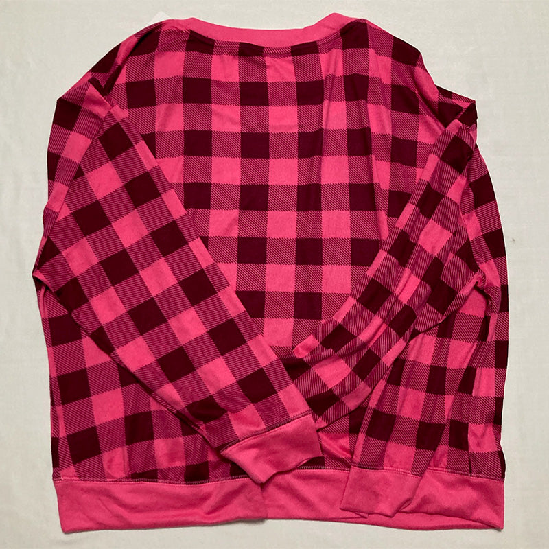 Jenni Long-Sleeve Only Pajama Top Pink XL