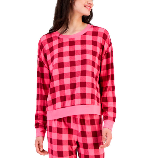 Jenni Long-Sleeve Only Pajama Top Pink XL