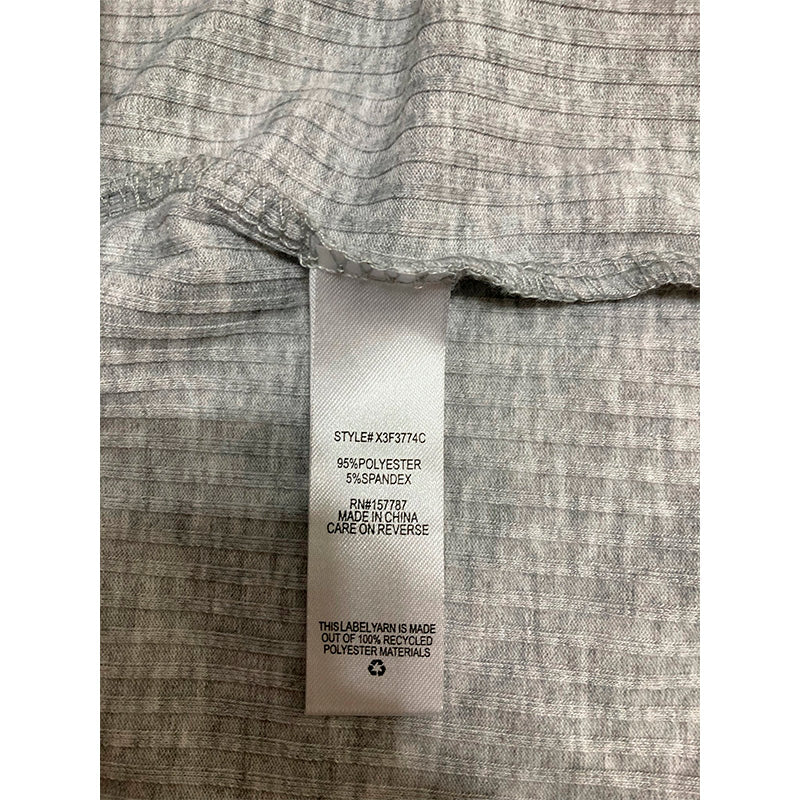 Jolie & Joy Dress Long Sleeve Notch Collar Grey 3X