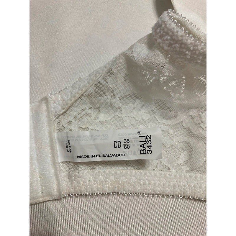 NWD Bali Smooth Stretch Lace Underwire Bra White 36DD