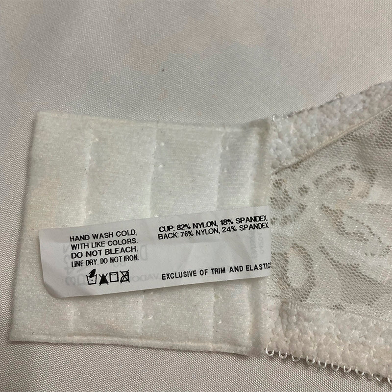 NWD Bali Smooth Stretch Lace Underwire Bra White 36DD