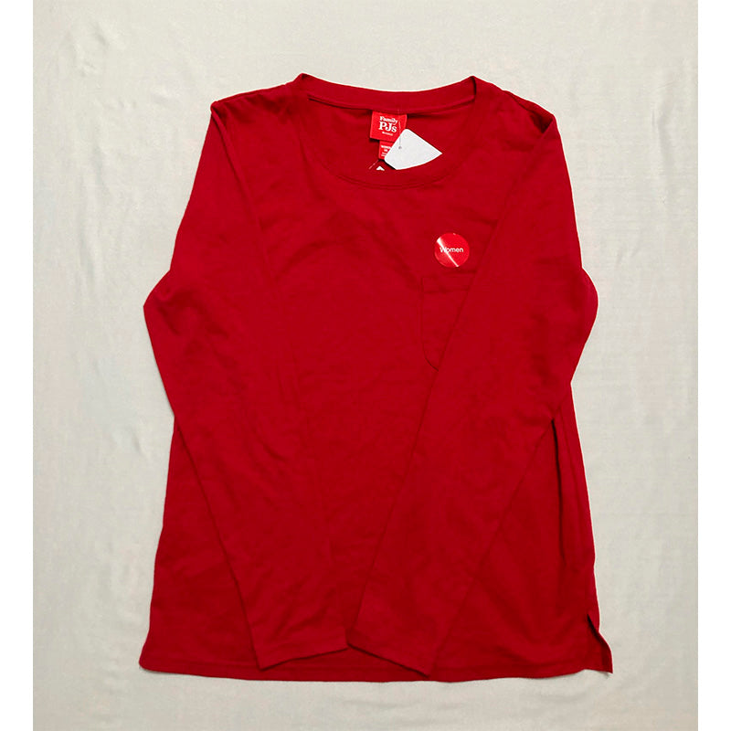 Family Pj Sleeve Scoop Neck Only T-Shirt Red XS