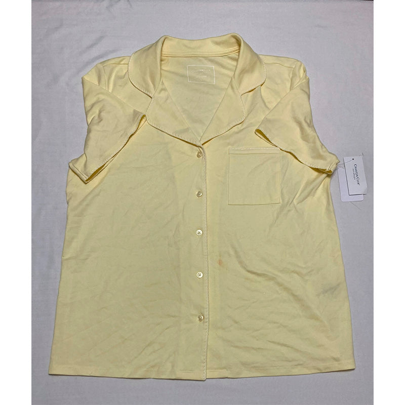 NWD Charter Club Pajama Set Notch Collar Yellow L