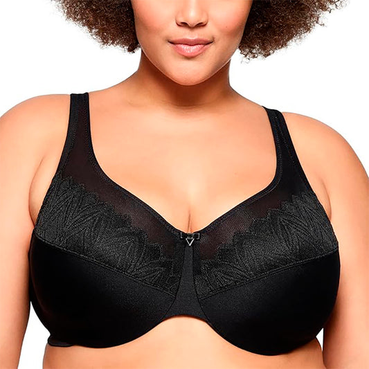 Glamorise Plus Size Wonderwire Black 42H