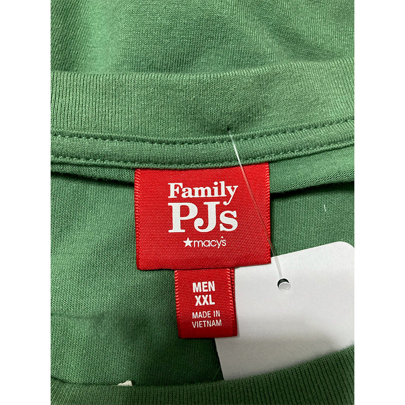 Family Pj Men Sleep Top Green Olive 2XL