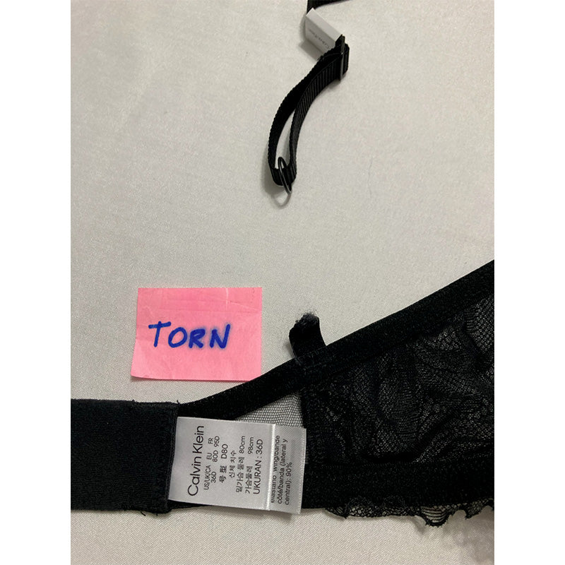 NWD Calvin Klein Lace Balconette Bra Black 36D