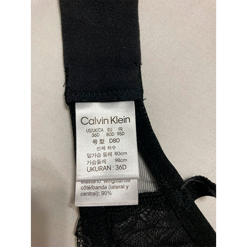 NWD Calvin Klein Lace Balconette Bra Black 36D
