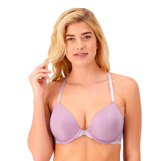 NWD Maidenform One Fab Fit Full Coverage Lace Racerback Purple 38C