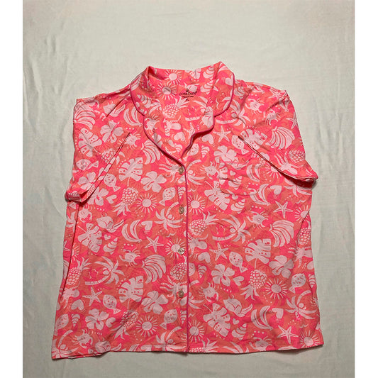 Cuddl Duds Only Sleep Top Coral Floral XL