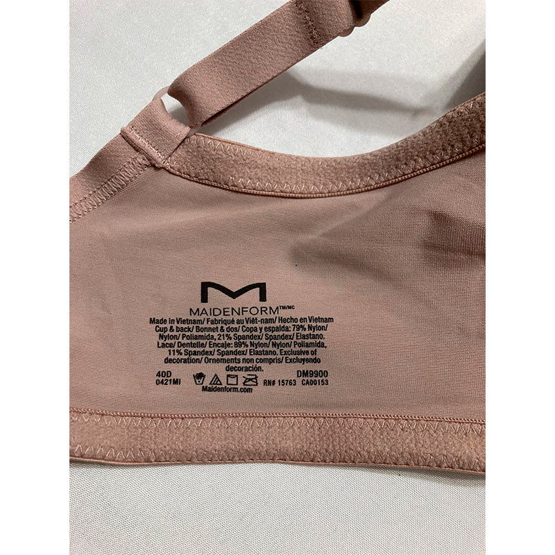 NWD Maidenform Underwire Demi Bra Best Push-Up Nude 40D