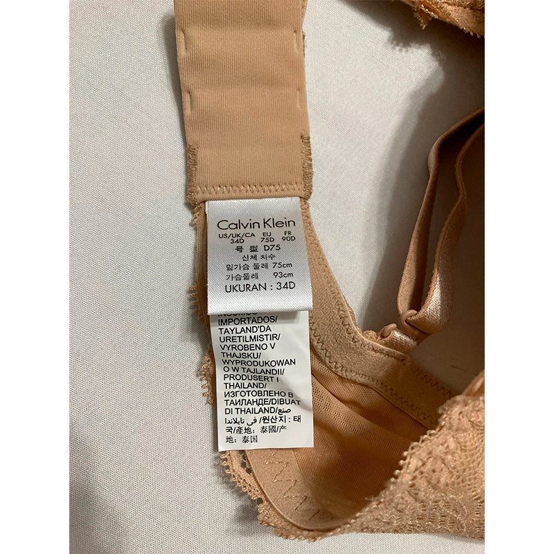 NWD Calvin Klein Seductive Comfort with Lace Lift Demi Bra Bare 34D