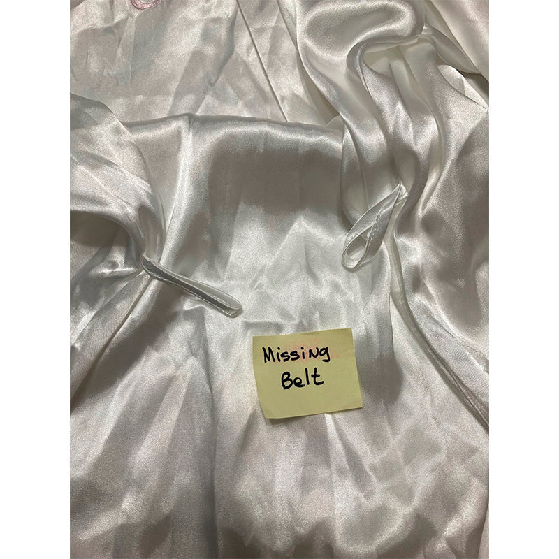 NWD Linea Donatella Bride Satin Wrap Robe & Cami Set White XL