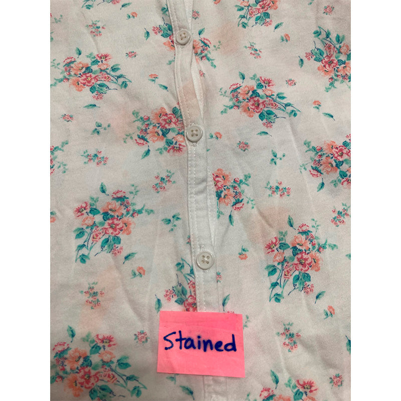 NWD Charter Club Pajama Set Top and Pants White Floral S