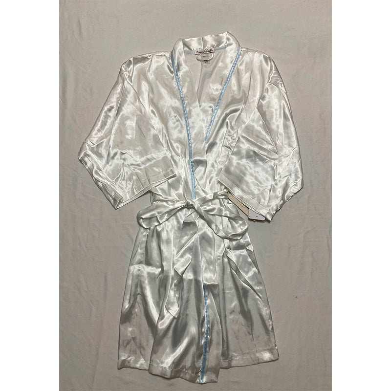 NWD Linea Donatella 'Mrs' Satin Wrap Bridal Robe and Dress White S