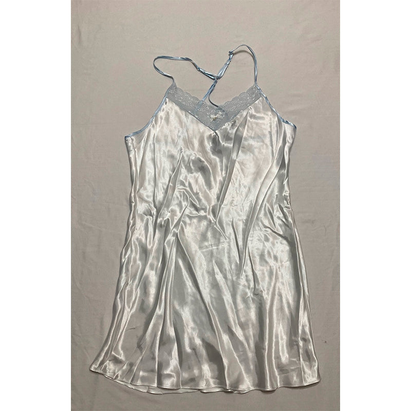 NWD Linea Donatella 'Mrs' Satin Wrap Bridal Robe and Dress White S