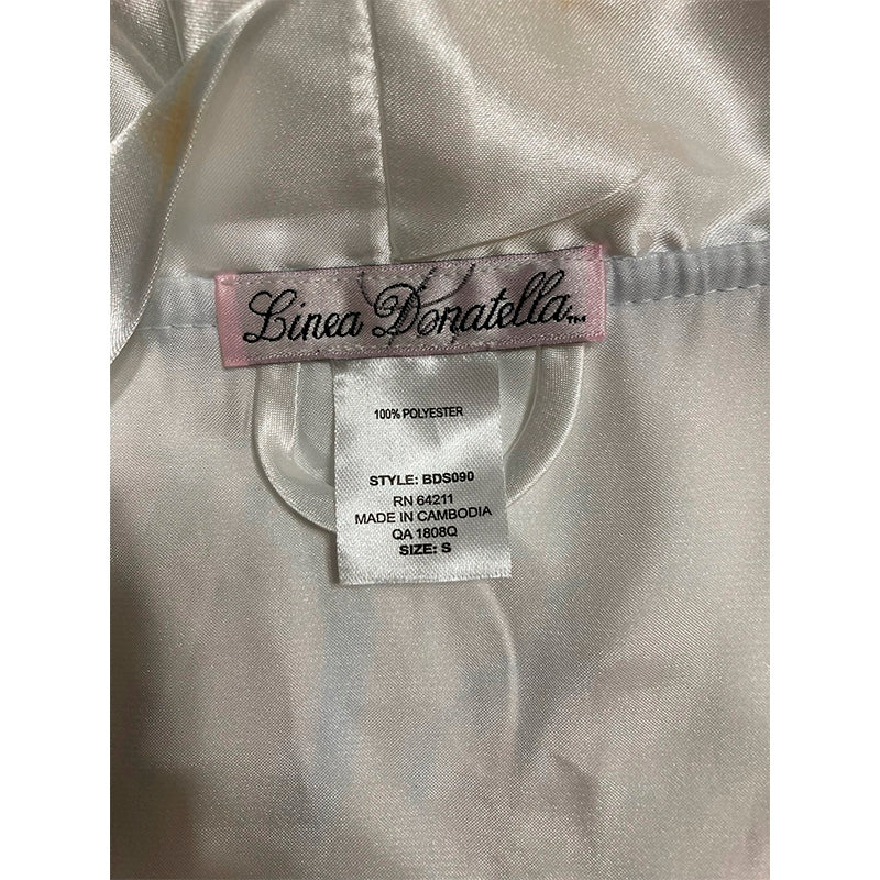 NWD Linea Donatella 'Mrs' Satin Wrap Bridal Robe and Dress White S