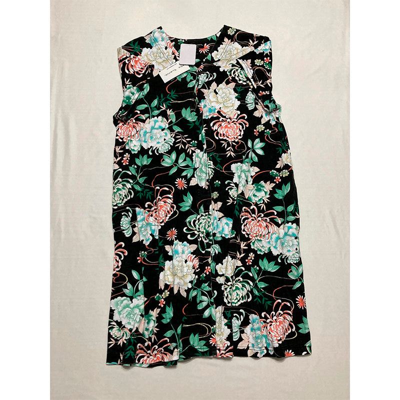 NWD Miss Elaine Short-Sleeve Floral Snap Front Nightgown M