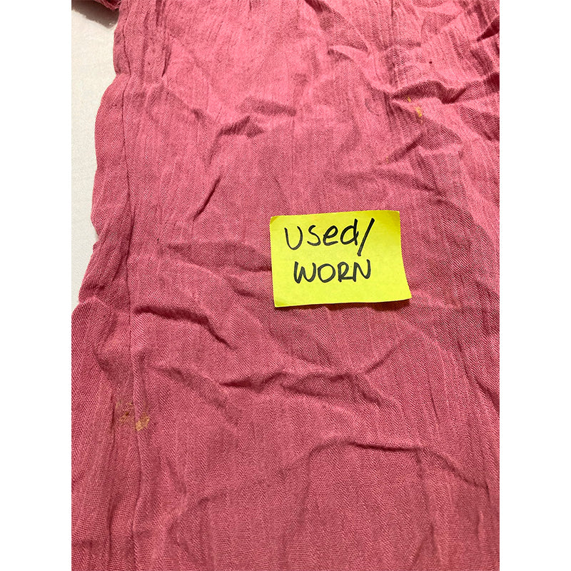 Beautees Cold-Shoulder Illusion-Lace Top Pink M