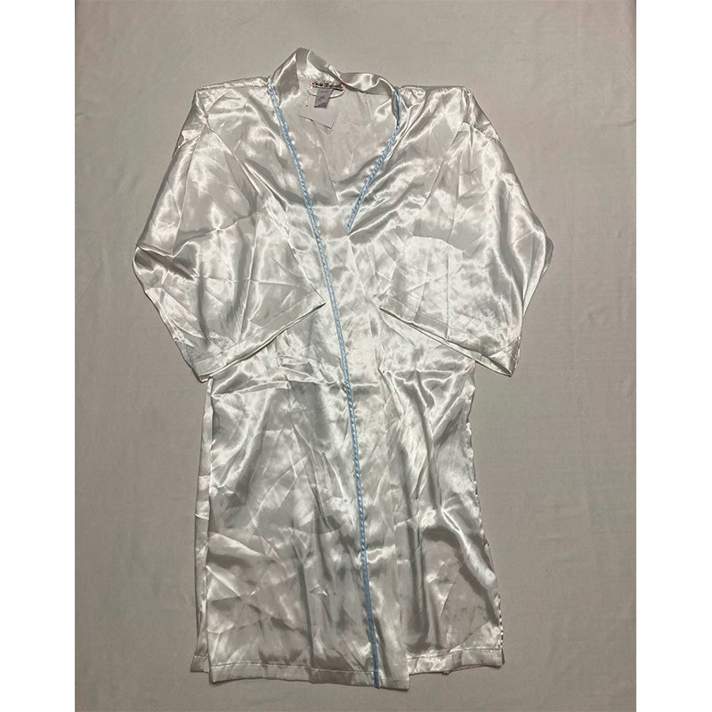 NWD Linea Donatella Mrs Satin Wrap Bridal Robe White S