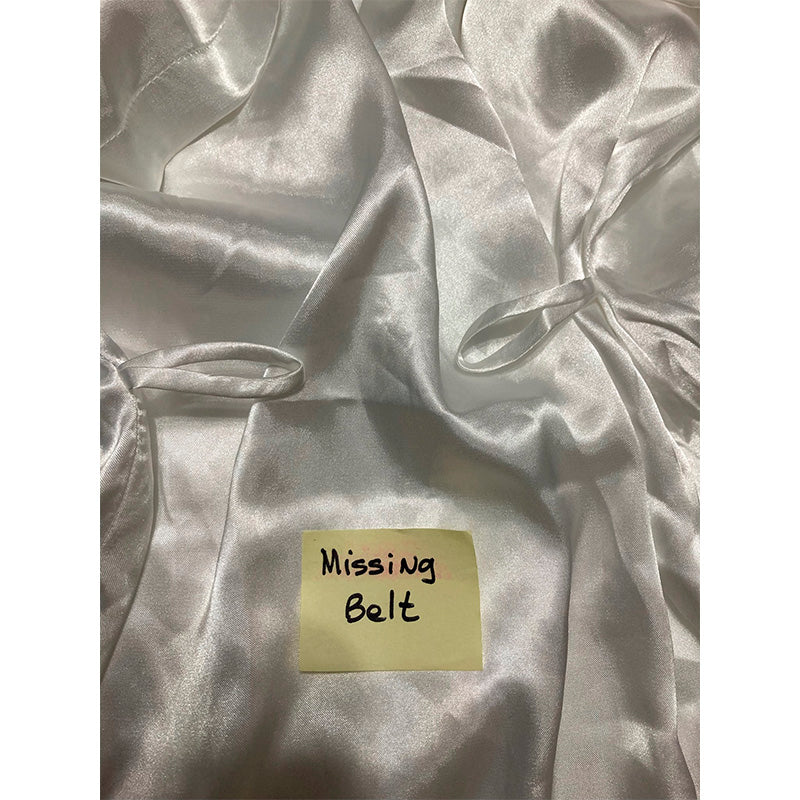 NWD Linea Donatella Mrs Satin Wrap Bridal Robe White S