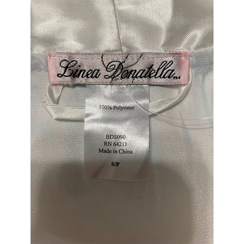 NWD Linea Donatella Mrs Satin Wrap Bridal Robe White S