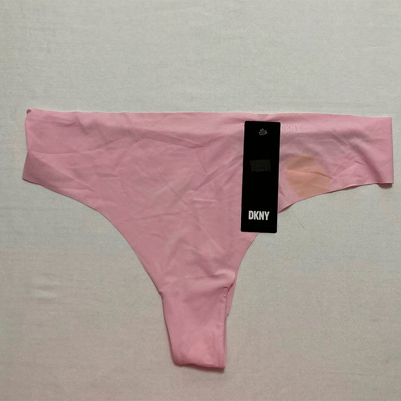NWD Dkny Litewear Cut Anywear Logo Thong Underwear Pink XL